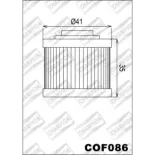 Filtro de aceite Champion para moto COF086