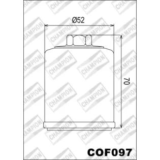 Filtro de aceite Champion para moto COF092