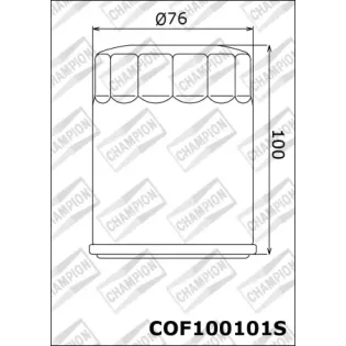 Filtro de aceite Champion para moto COF100101S