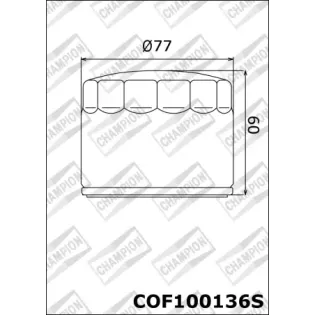 Filtro de aceite Champion para moto COF100136S