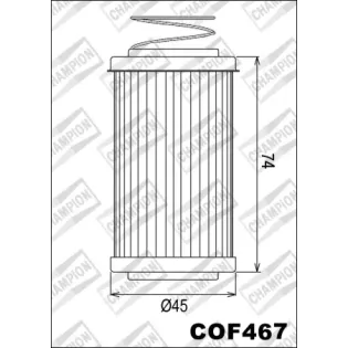 Filtro de aceite Champion para moto COF467