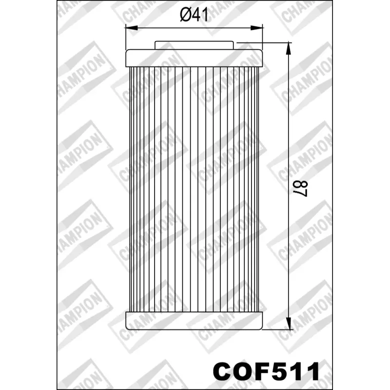 Filtro de aceite Champion para moto COF511