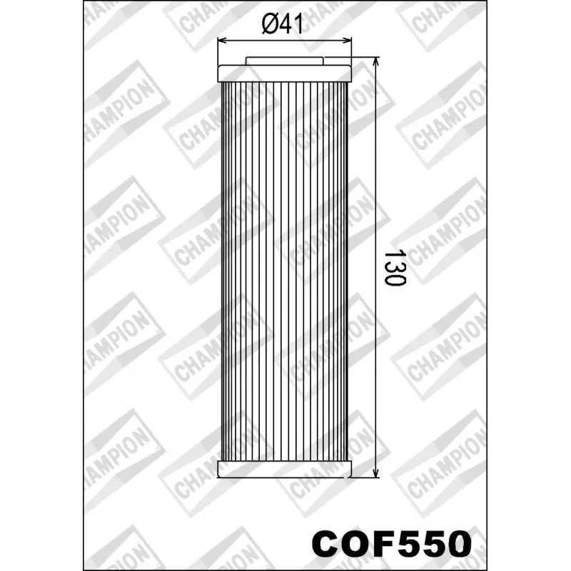 Filtro de aceite Champion para moto COF550