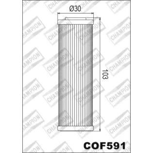 Filtro de aceite Champion para moto COF591
