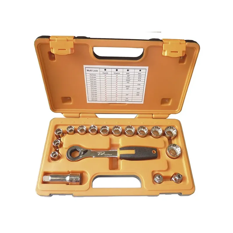 Juego de vaso pasante 1/2 17 piezas ToolHub 9460 con carraca perfil bajo