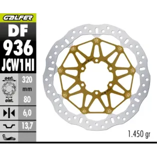 Disco freno delantero Galfer DF936JCW1HI Wave competición BMW S1000/M1000