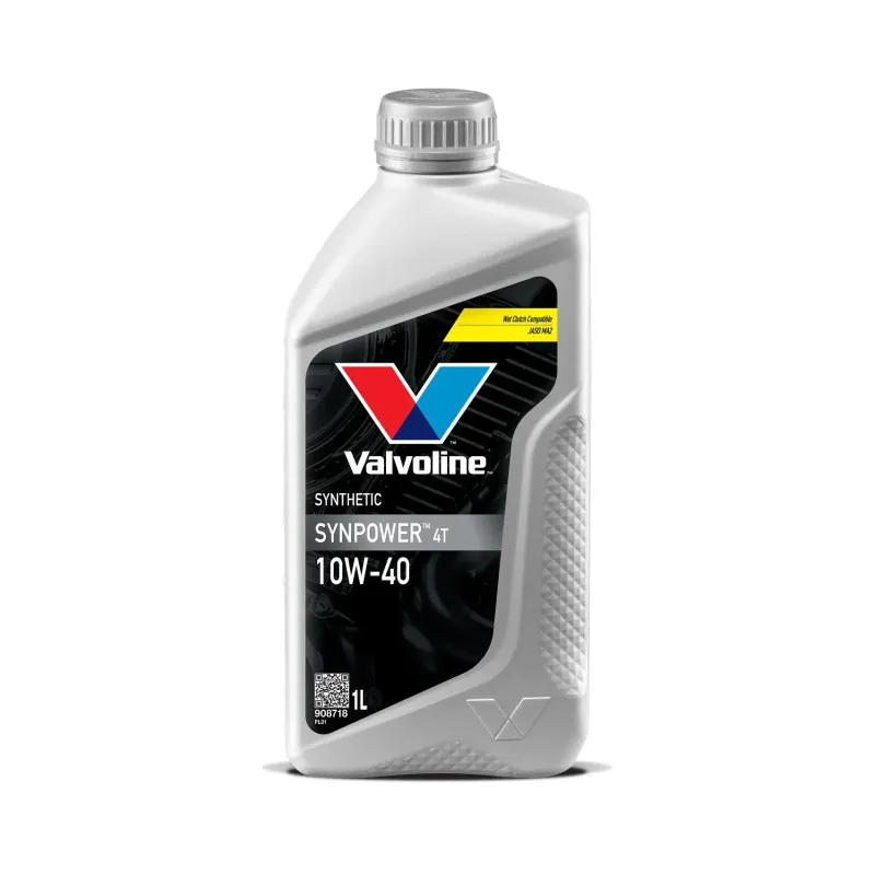Aceite motor moto 4T Valvoline SynPower 10W-40 1 L (ref. 908718) JASO MA2