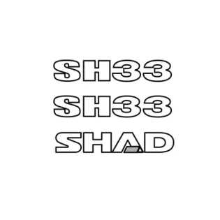 Set de adhesivos laterales gris plata SH33 SHAD D1B332ETR
