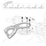 Fijación Click System Shad M012CS para bolsa de depósito Moto Guzzi V85 TT