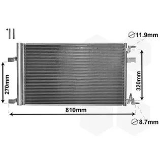 VAN WEZEL 37005499 Condensador, aire acondicionado