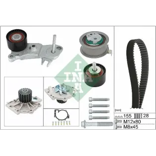 Schaeffler INA 530 0762 30 Bomba de agua + kit correa distribución