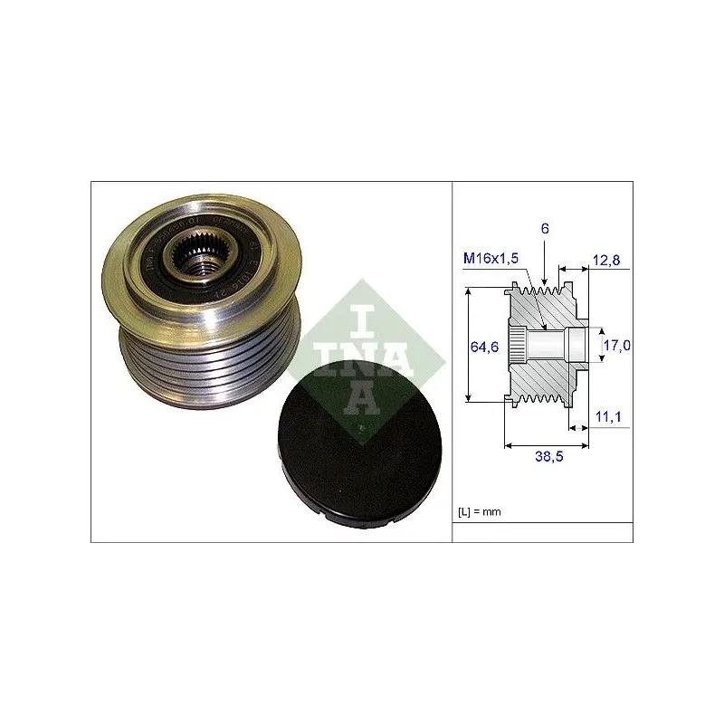 Schaeffler INA 535 0201 10 Rueda libre alternador