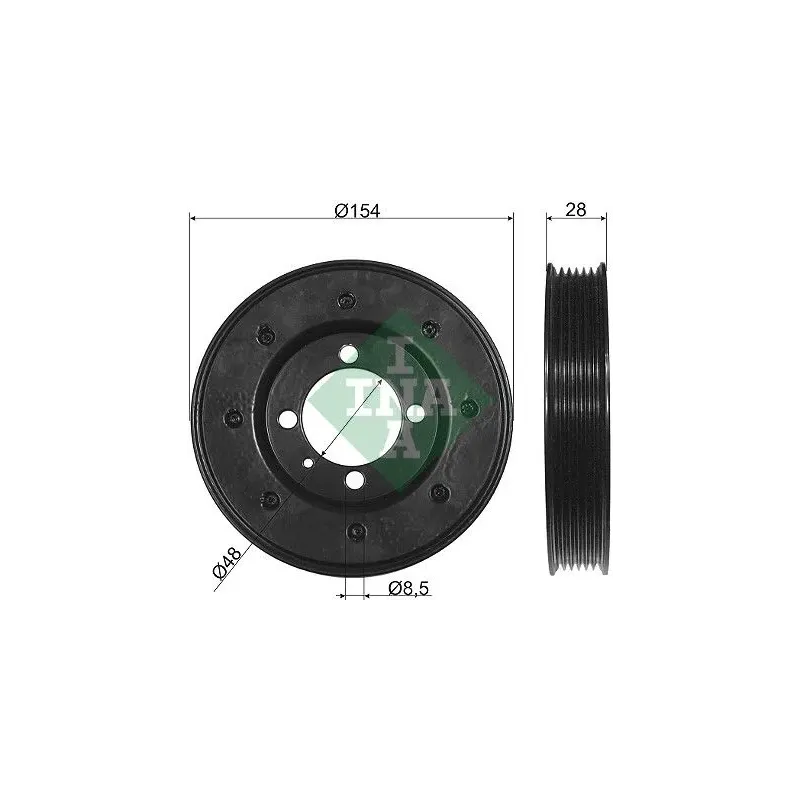 Schaeffler INA 544 0081 10 Polea, cigüeñal