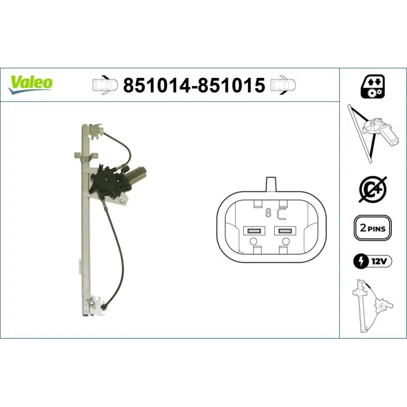 VALEO 851014 Elevalunas