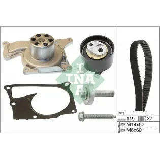 Schaeffler INA 530 0607 30 Bomba de agua + kit correa distribución