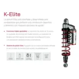 Amortiguadores traseros KYB gas rojo RG2-1003-2 con depósito Yamaha X-Max 300 2017-2024 (2