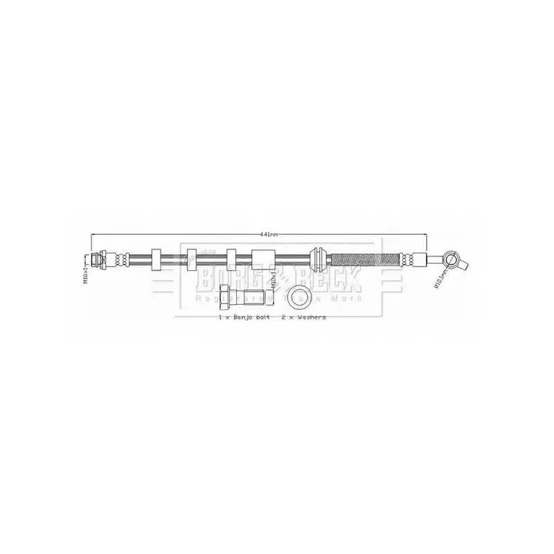 BORG & BECK BBH8734 Tubo flexible de frenos