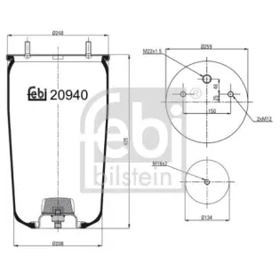 FEBI BILSTEIN 20940 Fuelle, suspensión neumática