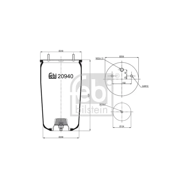 FEBI BILSTEIN 20940 Fuelle, suspensión neumática