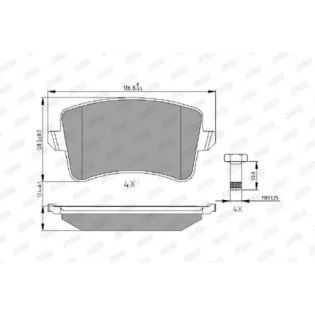 JURID 573259J Juego de pastillas de freno