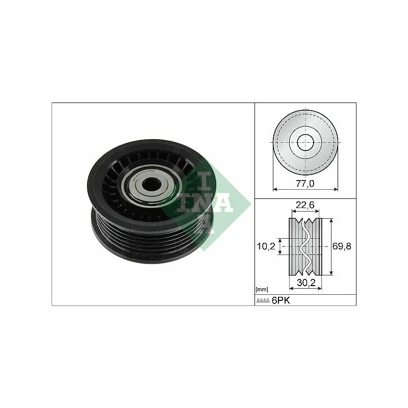 Schaeffler INA 532 1075 10 Polea inversión/guía, correa poli V
