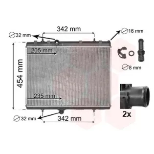 VAN WEZEL 40002267 Radiador, refrigeración del motor