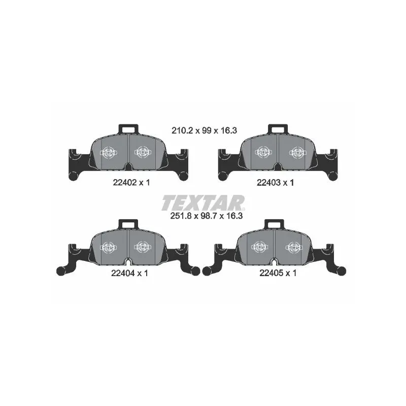 TEXTAR 2240201 Juego de pastillas de freno