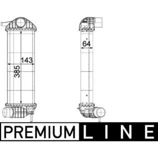 MAHLE CI 244 000P Radiador de aire de admisión