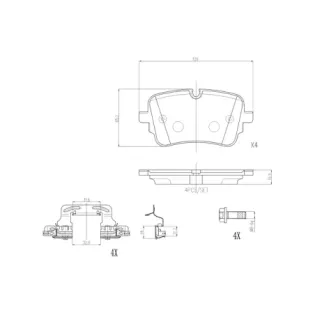 BREMBO P 85 190 Juego de pastillas de freno