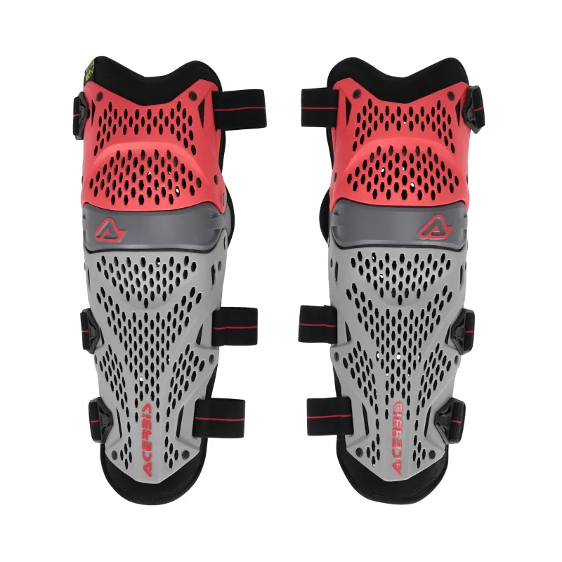 Rodillera Acerbis IMPACT PRO color gris y rojo 0027097.090