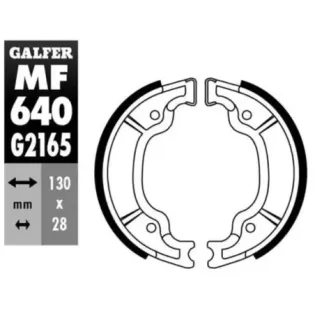 Zapatas de freno moto Galfer MF640G2165 130x28 mm Yamaha tambor