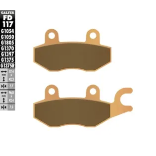 Pastillas de freno moto Galder Sinter Sport FD117G