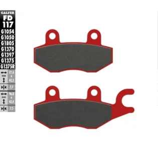 Pastillas de freno moto Galfer Trial Top FD117G180