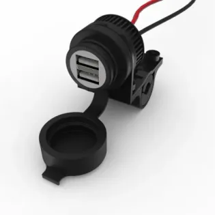 Toma USB doble para moto Oxford – 5 V 2 A, resistente a la intemperie