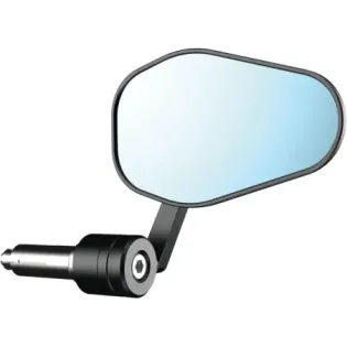 Espejo retrovisor bar end Oxford Shield 360 OX510 negro para manillar 22 mm moto