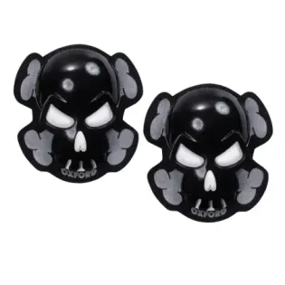 Deslizaderas de rodilla blanca Skull Oxford para circuito y carretera - OX683