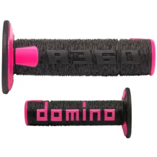 Puños off-road Domino A360 negro/fucsia 22–26 mm (enduro/motocross)