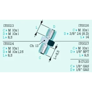 Adaptador M10X1 acero FrenTubo 170024