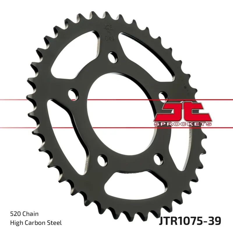 Corona moto JT Sprockets de acero de 39 dientes JTR1075.39