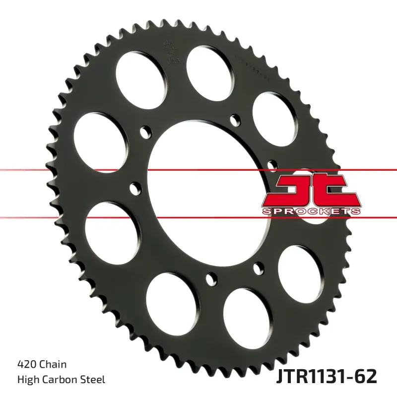 Corona moto JT Sprockets de acero de 62 dientes JTR1131.62
