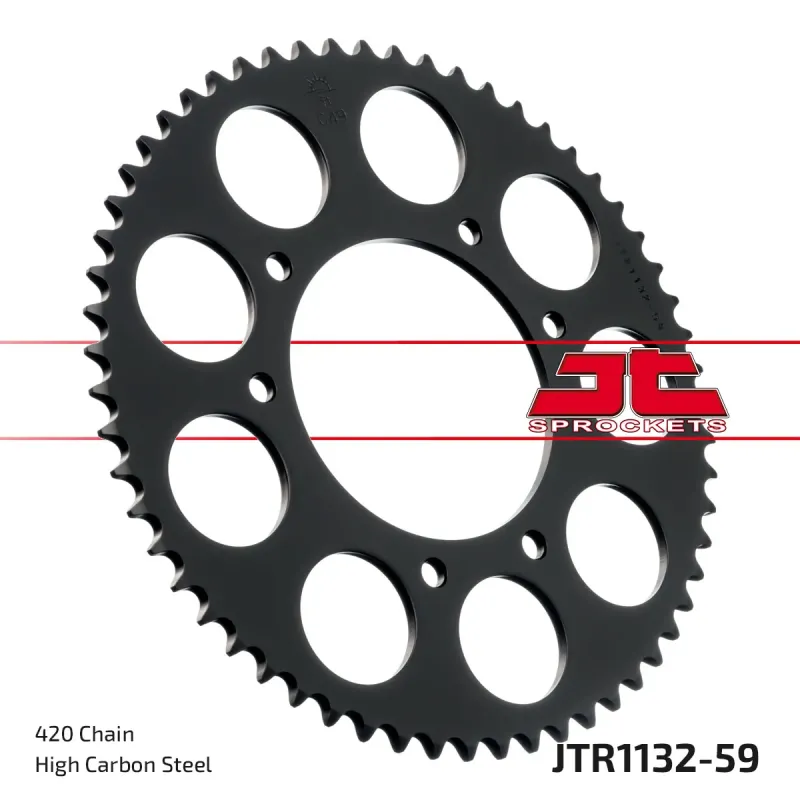 Corona moto JT Sprockets de acero de 59 dientes JTR1132.59