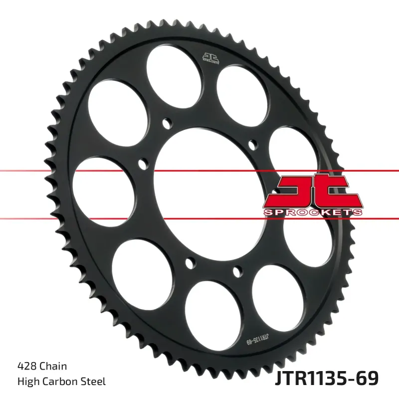 Corona moto JT Sprockets de acero de 69 dientes JTR1135.69