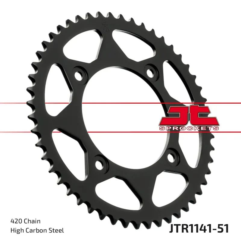 Corona moto JT Sprockets de acero de 51 dientes JTR1141.51