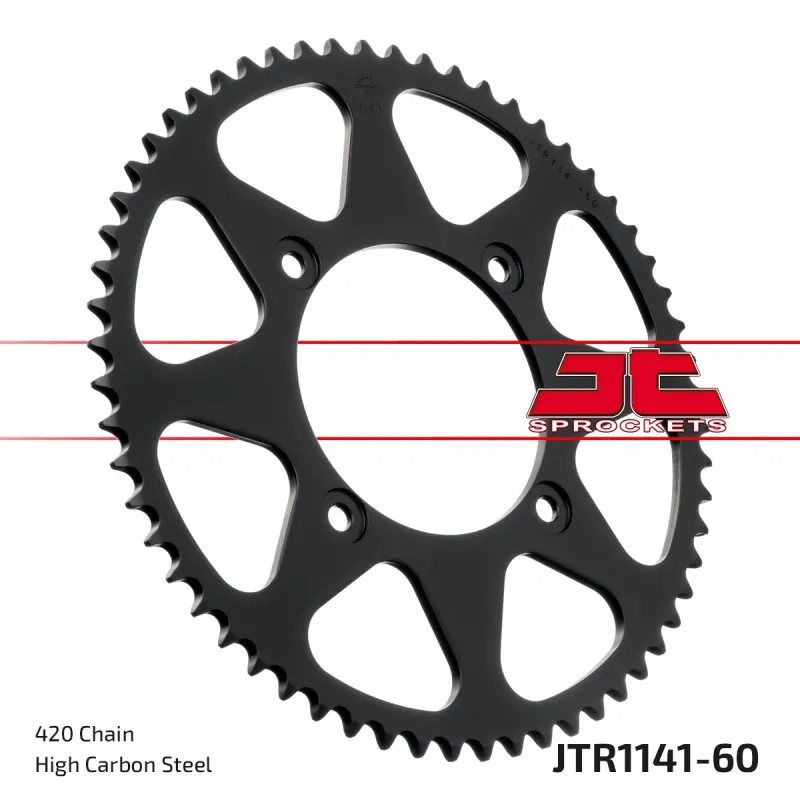 Corona moto JT Sprockets de acero de 60 dientes JTR1141.60