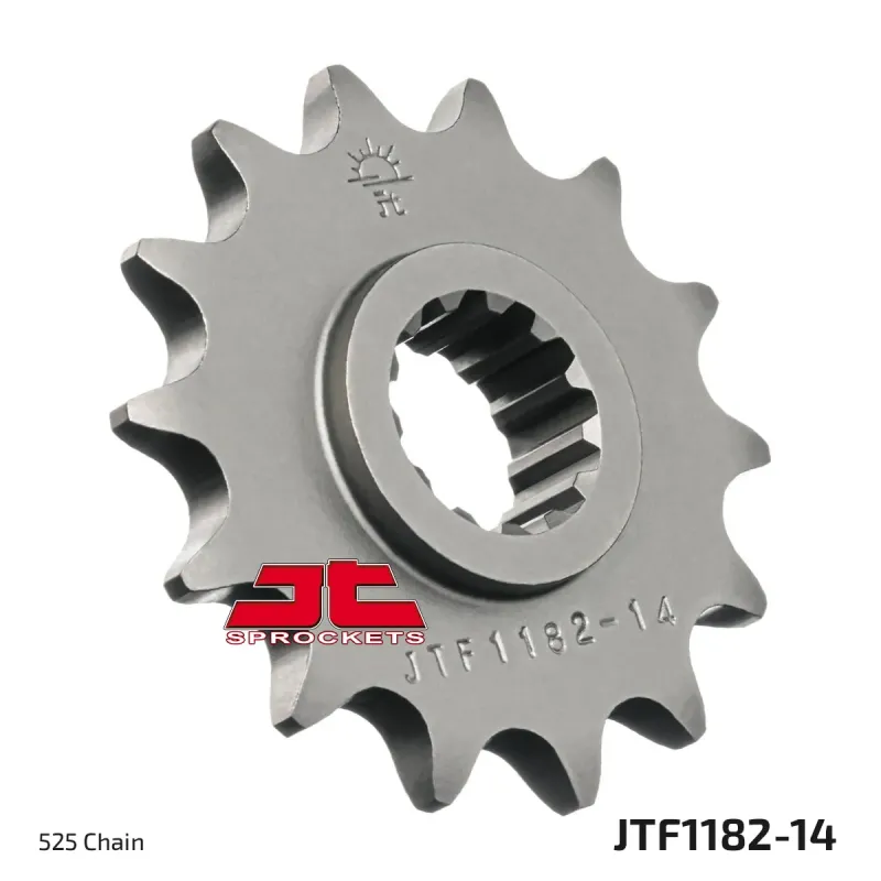 Piñón de moto JT Sprockets acero 14 dientes P.525 JTF1182.14