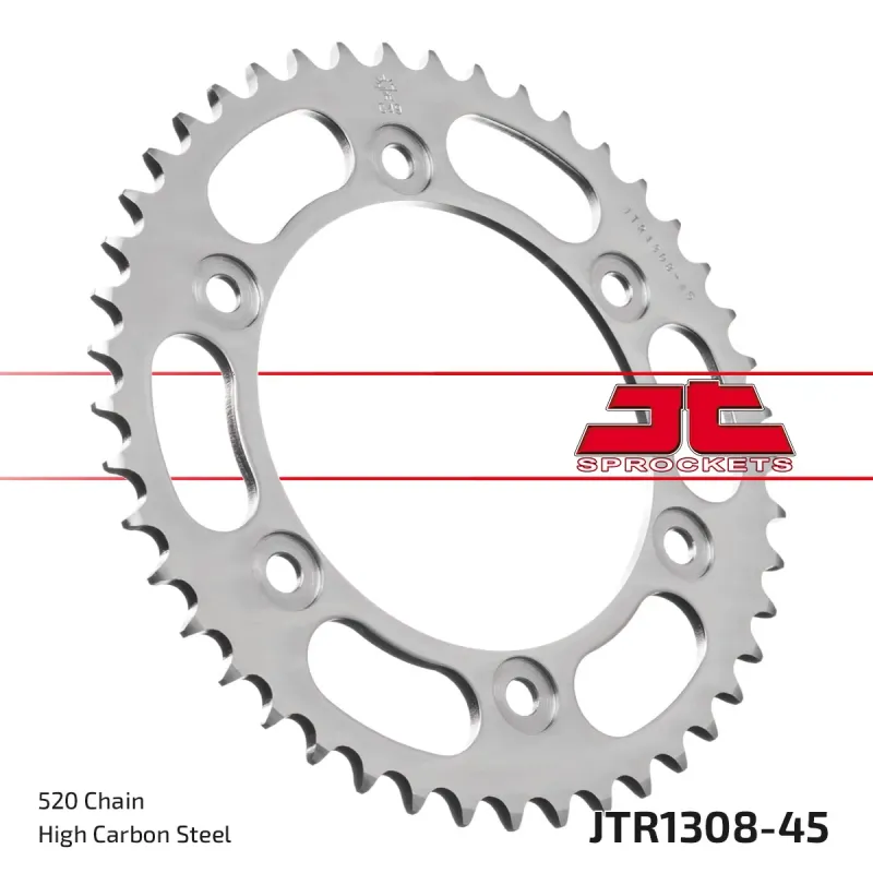 Corona moto JT Sprockets de acero de 45 dientes JTR1308.45