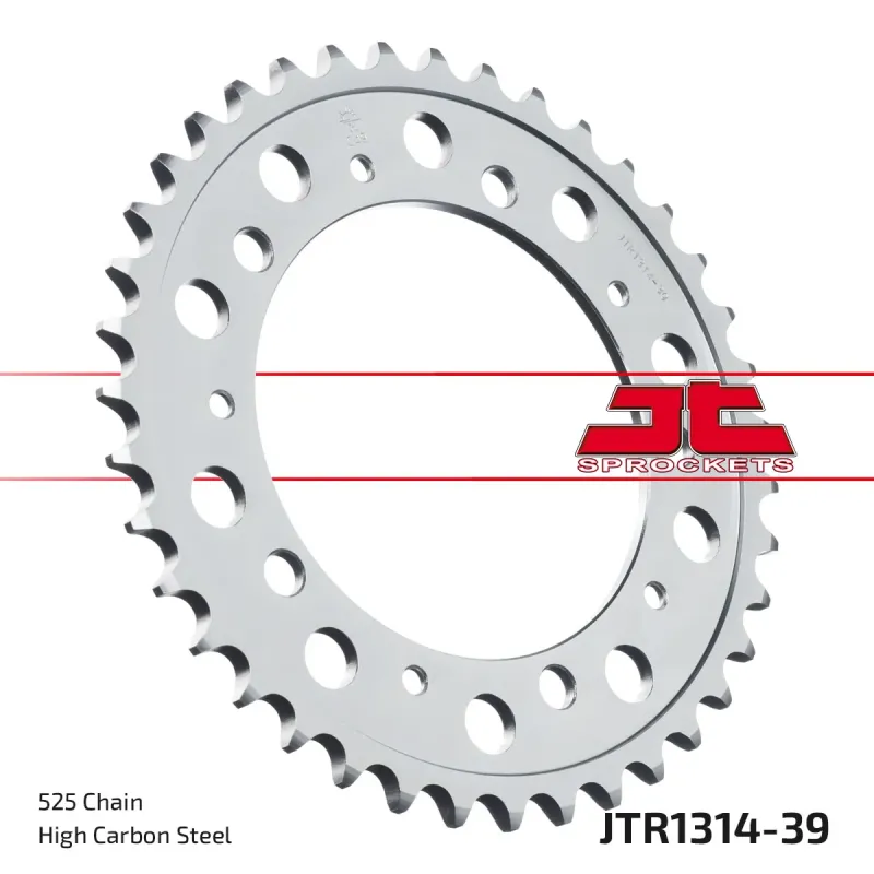 Corona moto JT Sprockets de acero de 39 dientes JTR1314.39