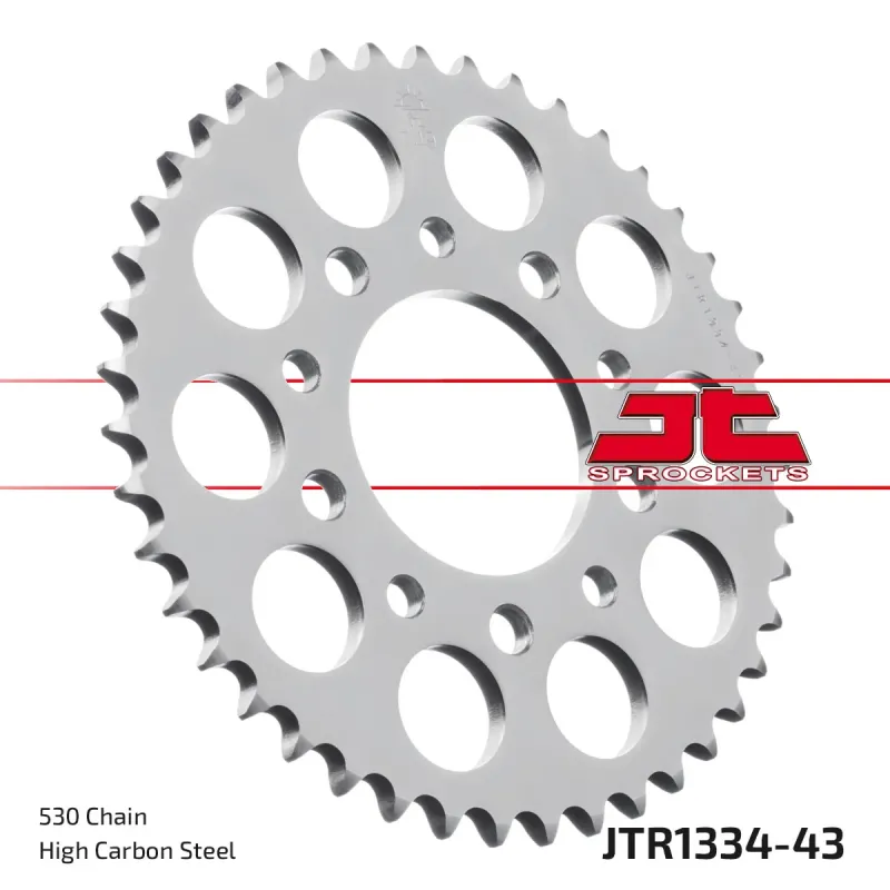 Corona moto JT Sprockets de acero de 43 dientes JTR1334.43