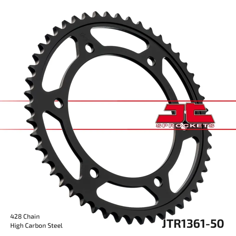 Corona moto JT Sprockets de acero de 50 dientes JTR1361.50