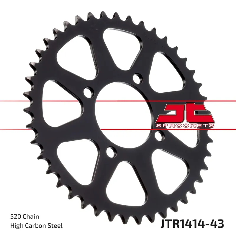 Corona moto JT Sprockets de acero de 43 dientes JTR1414.43